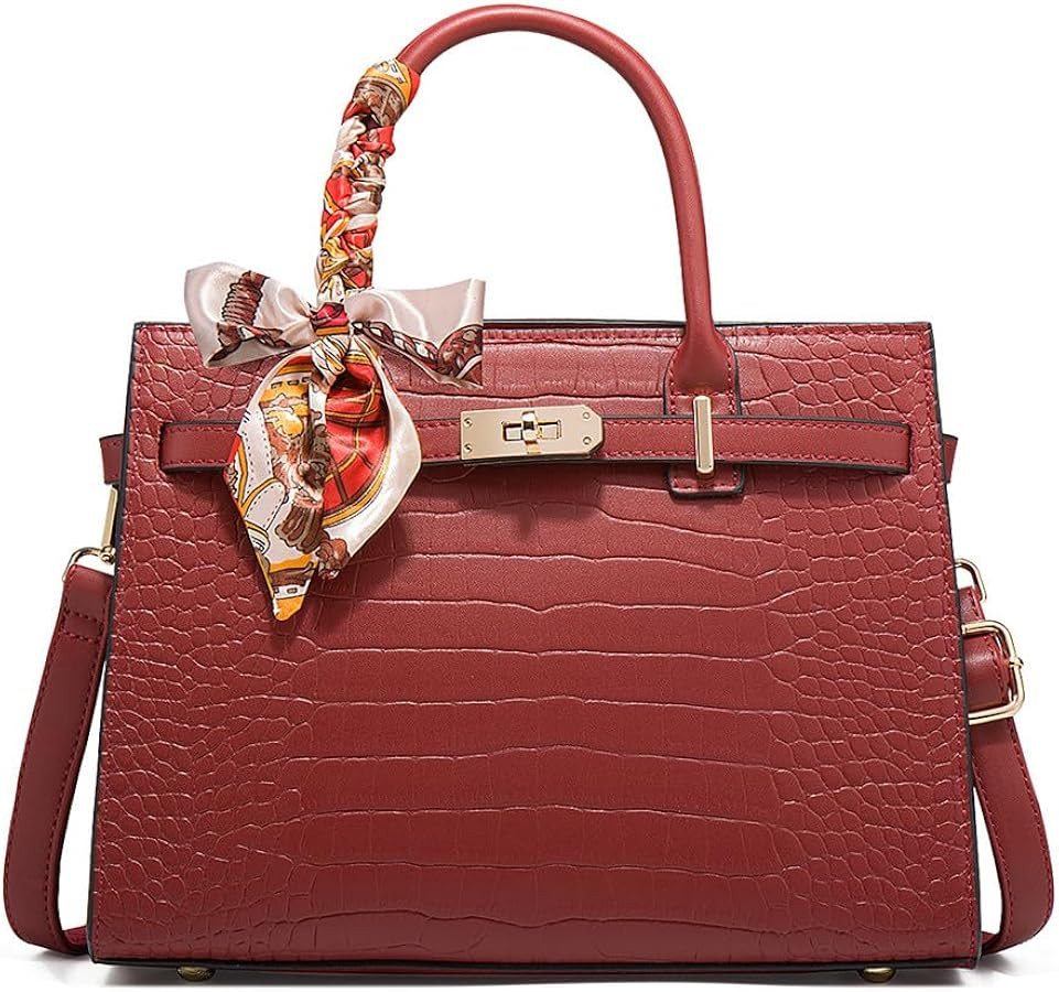 Blue Handbag Purses for Women, Stylish Tote Shoulder Satchel Bag PU Leather Crossbody Top Handle ... | Amazon (US)