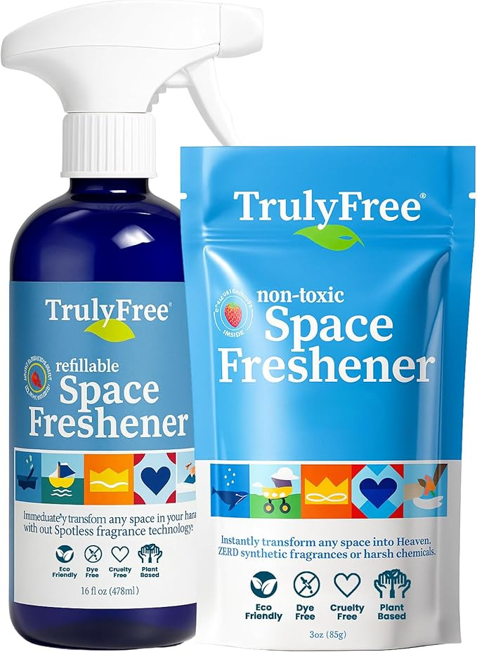 Truly Free Space Freshener Starter Kit, Lemongrass Essential Oil - Car and Air Fresheners for Hom... | Amazon (US)
