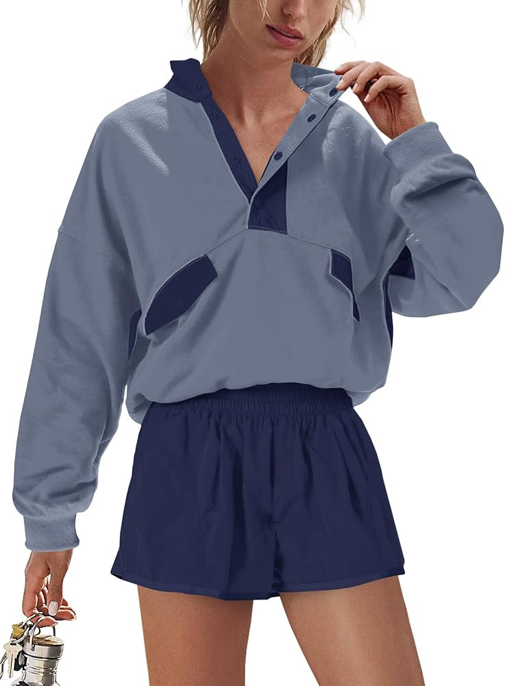 Nirovien Womens Workout Sets Short Athletic Set Activewear 2 Piece Outfits Pullover Sweatshirt an... | Amazon (US)