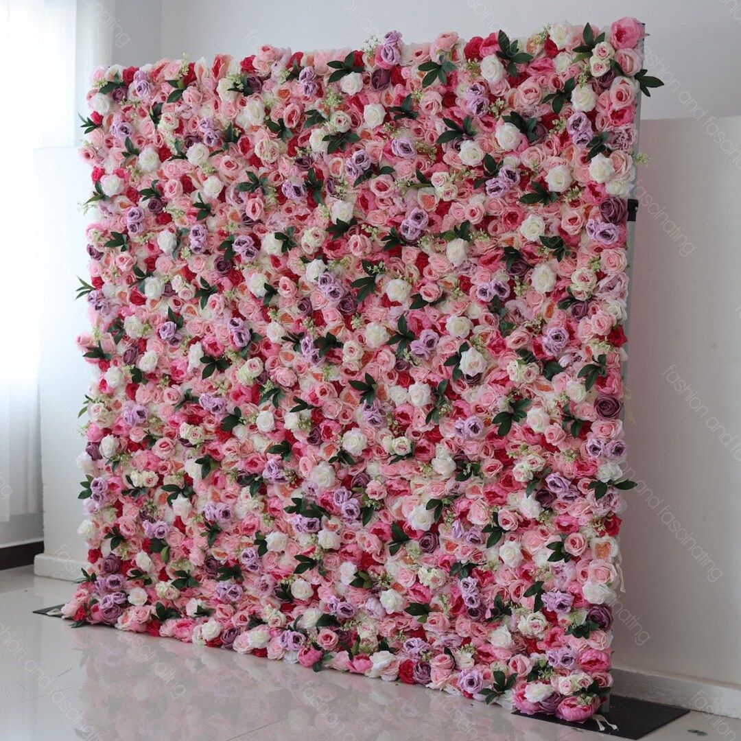 Pre Orderpink  3D Fabric Artificial Flower Wall Rolling up - Etsy | Etsy (US)