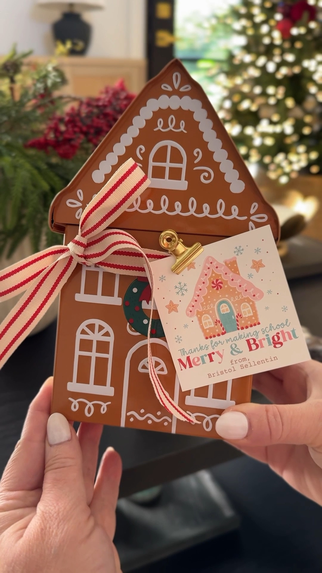 Easy & thoughtful Christmas teacher gift 🎁 The gingerbread tins are a cute vehicle for gifting gingerbread themed goodies and the star of the show - a gift card.  Grab the tins before they sell out! 

#teachergift 

#LTKFamily #LTKHoliday #LTKSeasonal