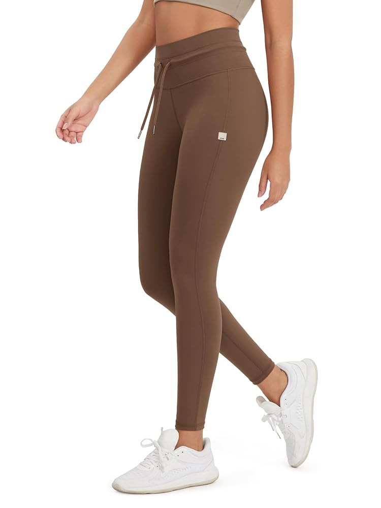 ODODOS Women's Drawstring Tie Daily Leggings 25" / 28" High Waist Workout Yoga Pants | Amazon (US)