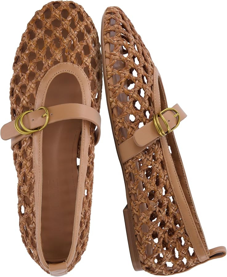 CUSHIONAIRE Wendy Woven Mary Jane Flats for Women with Memory Foam | Amazon (US)