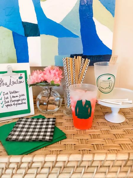 Master's party decor perfect for your golf get together! Check out these custom cups in my shop!

#LTKSeasonal #LTKfindsunder50 #LTKmens