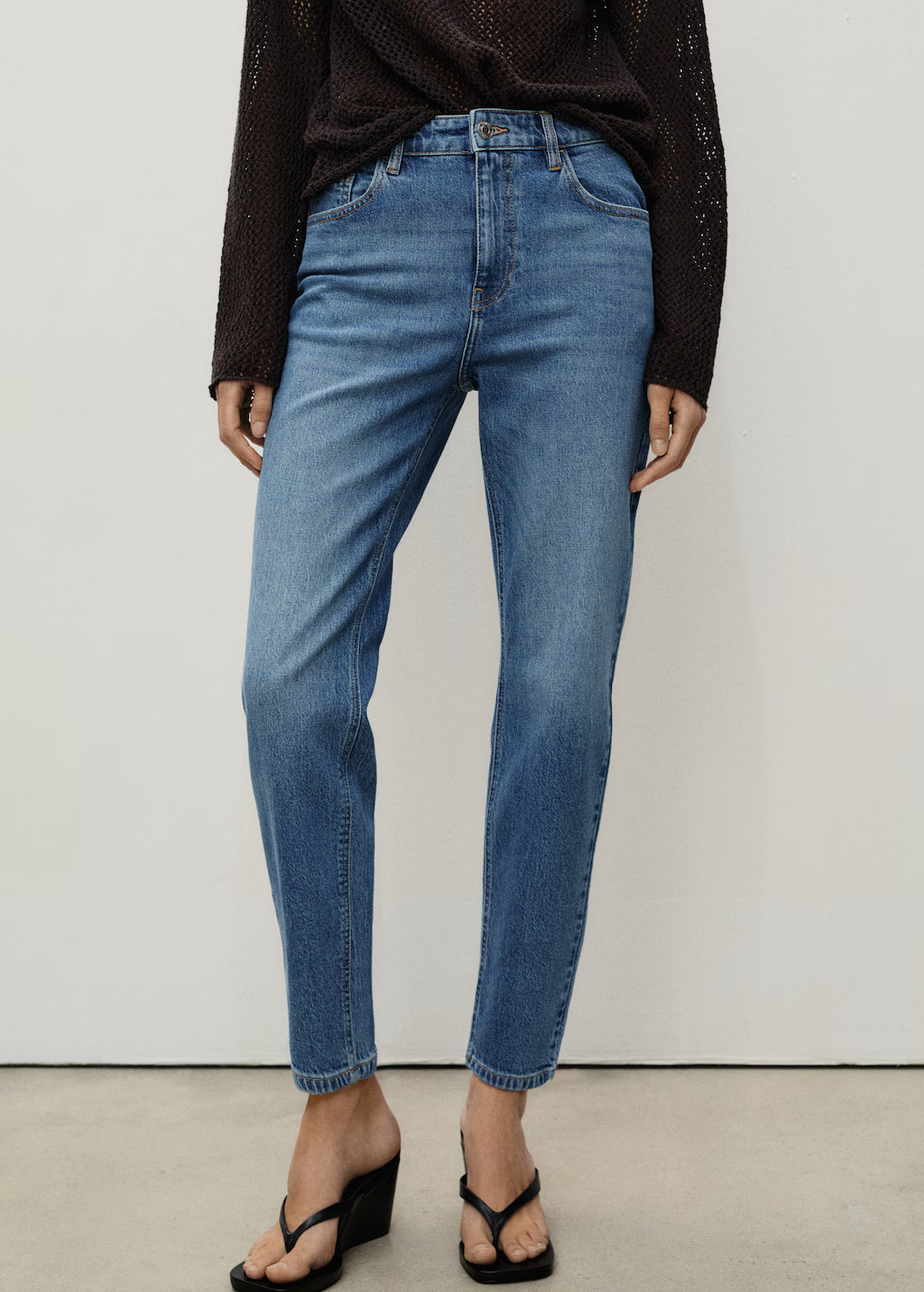 Newmom comfort high-rise jeans - Women | MANGO United Kingdom | MANGO (UK)