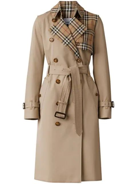 Vintage Check panel trench coat | Farfetch (UK)
