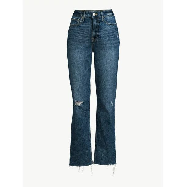 Free Assembly Women's Super High Rise Straight Jeans | Walmart (US)