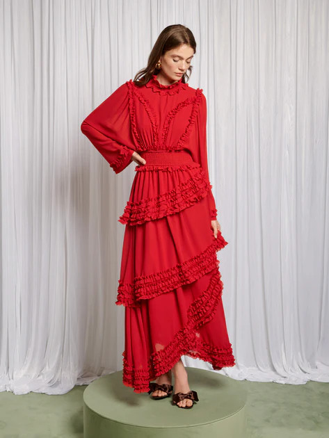 Augustine Maxi Ruffles Dress | Sister Jane (UK)