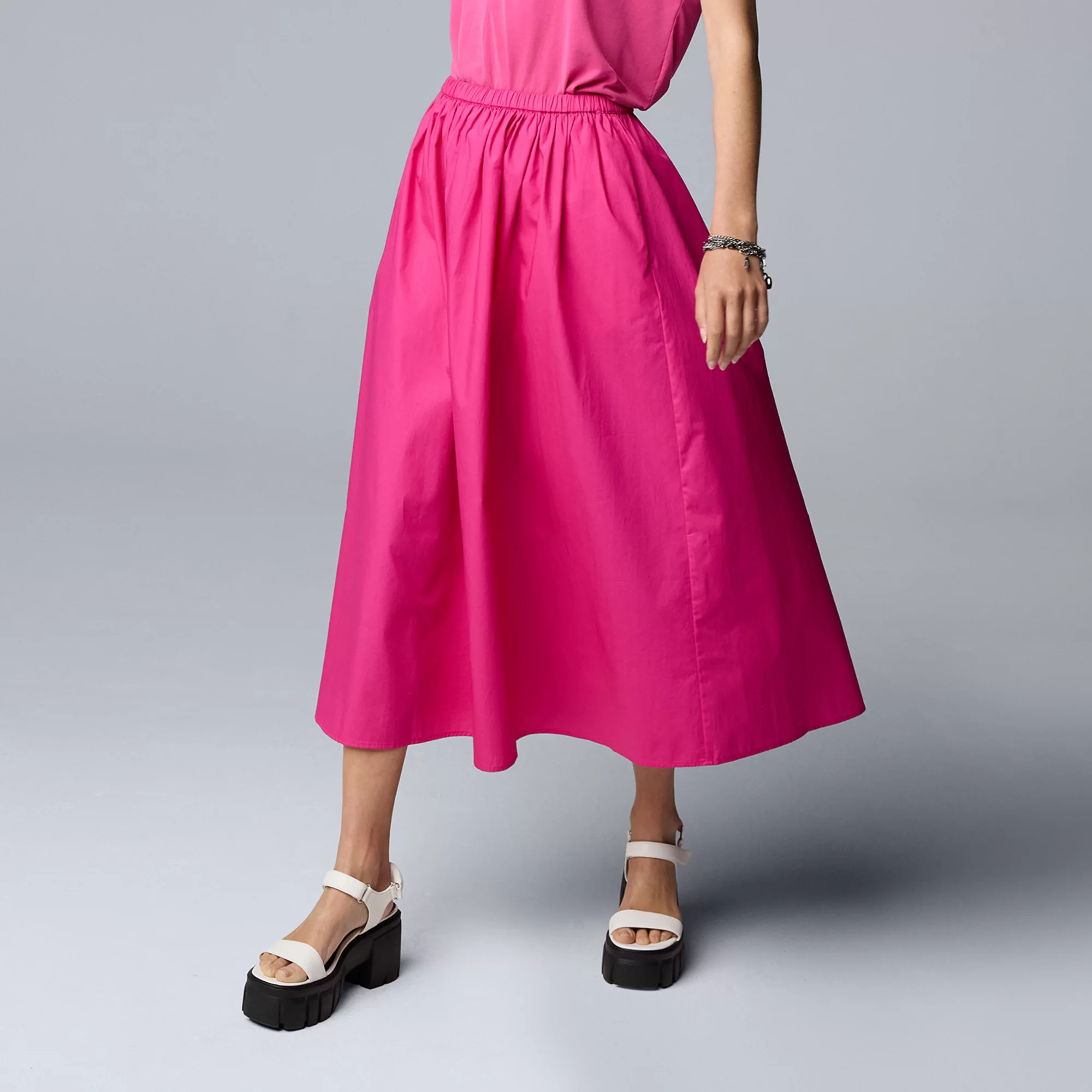 Women's Simply Vera Vera Wang Pull On Midi Skirt | Kohl's