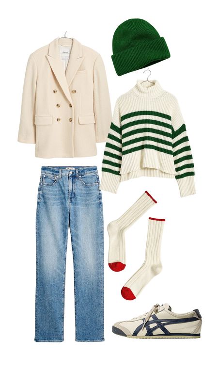 Madewell Cyber Monday Picks
A classic Peacoat, varsity inspired turtleneck sweater in the BEST green with matching beanie.  It’s also a great time to pick up Madewell’s best denim.

Or a classic trouser and a plaid topper elevated edge with a chunky loafer. 

#LTKCyberWeek