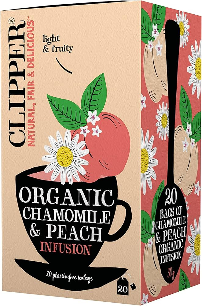 Clipper Tea, Organic Chamomile and Peach Tea, Fruity Chamomile and Peach Infusion, Plastic Free, ... | Amazon (US)