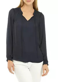 Women's Solid Airflow Peasant Blouse | Belk