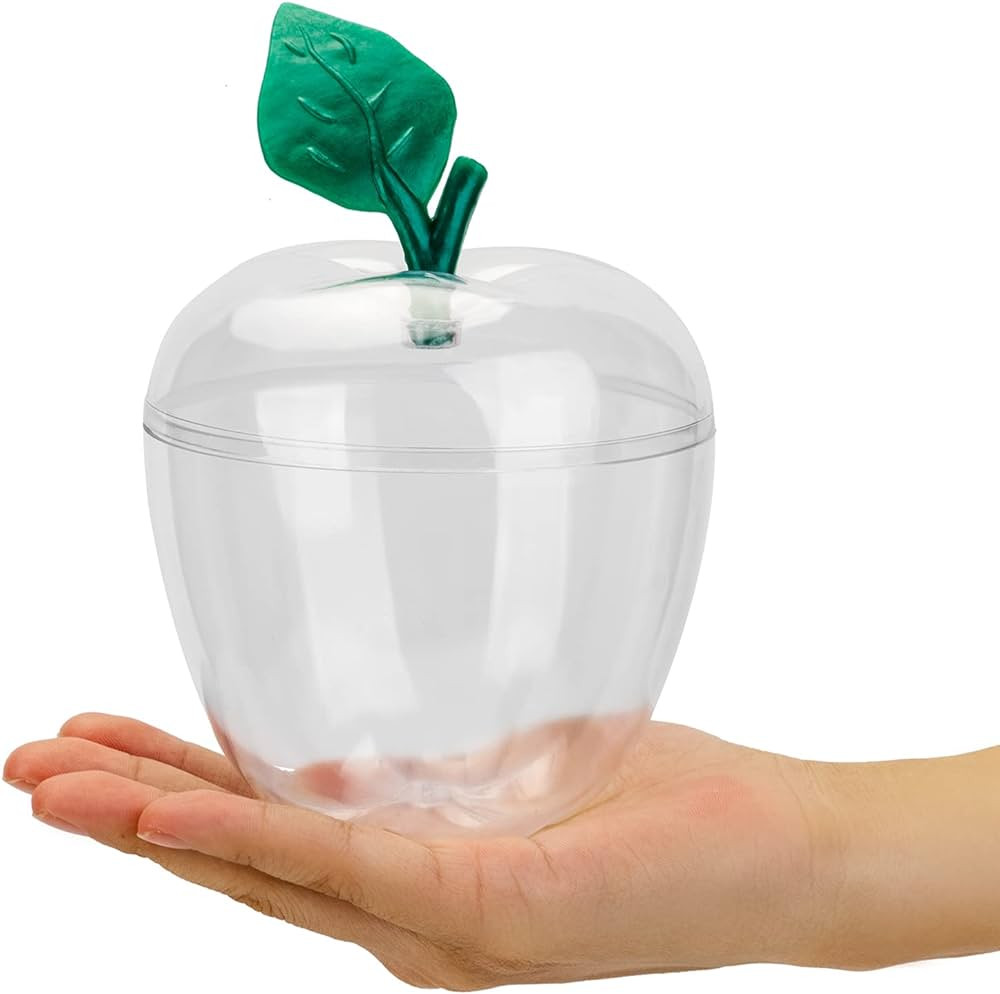 HANZE Large Apple Container, Apple Shaped Candy Toy Gift Filling Containers Jar for Party Wedding... | Amazon (US)