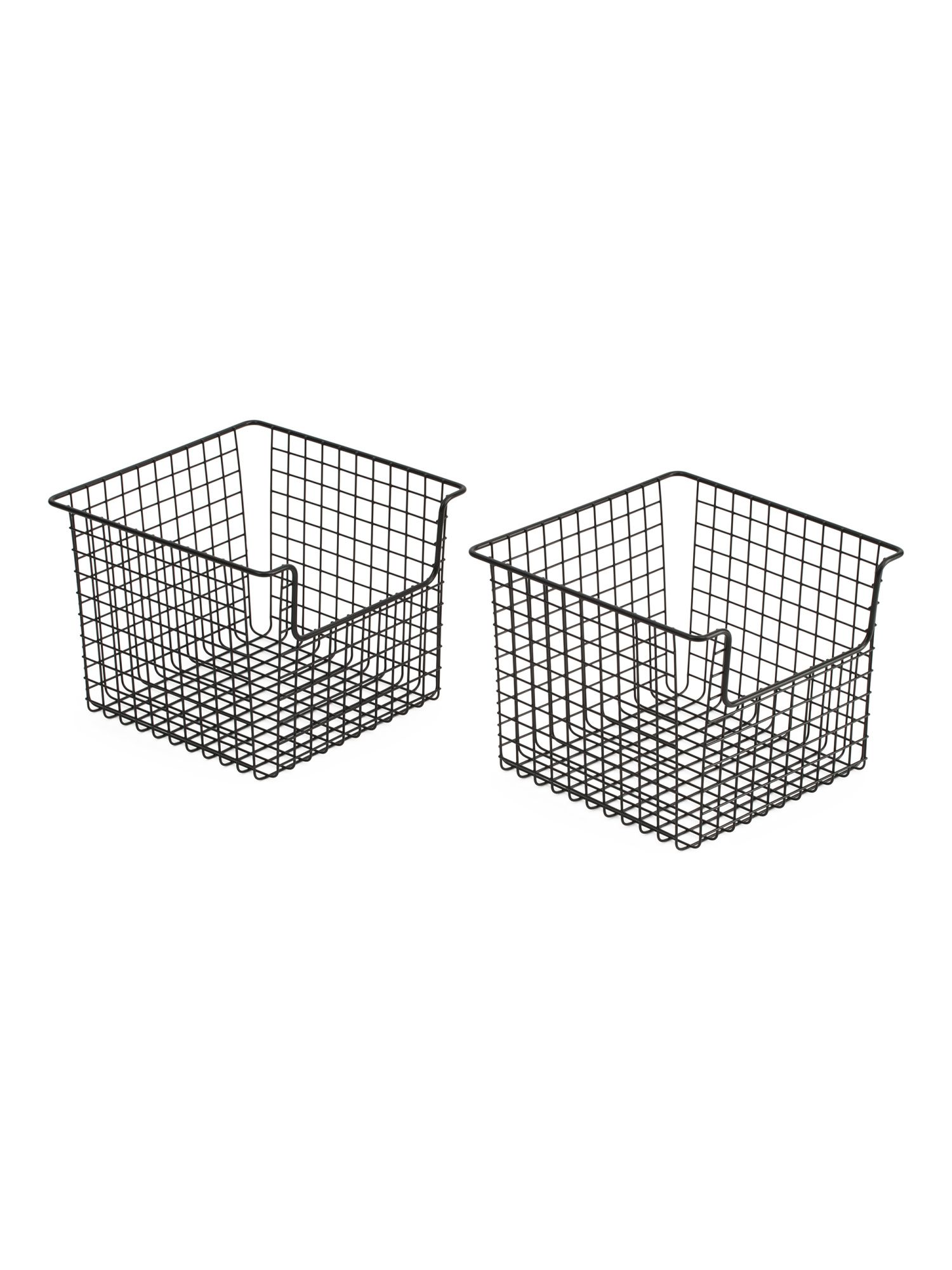 2pk 10x10 Open Wire Pantry Baskets | TJ Maxx