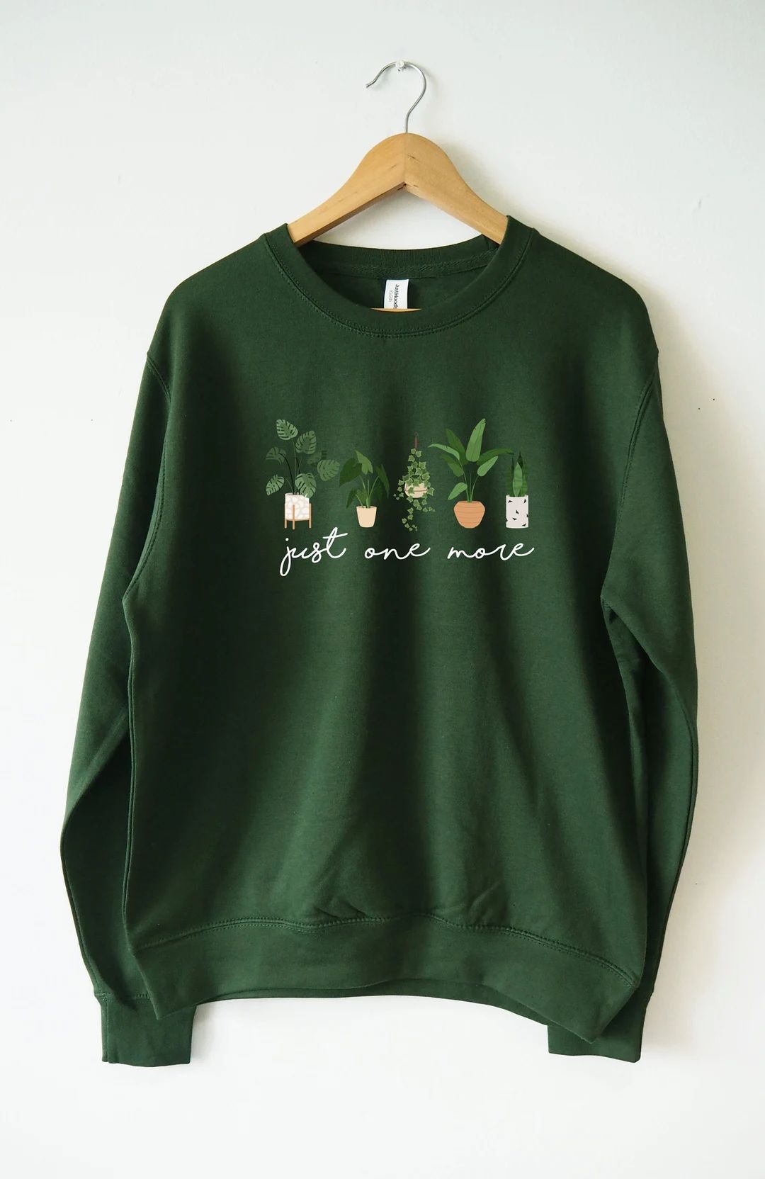 Just One More Plant Sweatshirt Sweater Funny plant shirt Unisex Eco Print plant mom shirt Monstera p | Etsy (US)