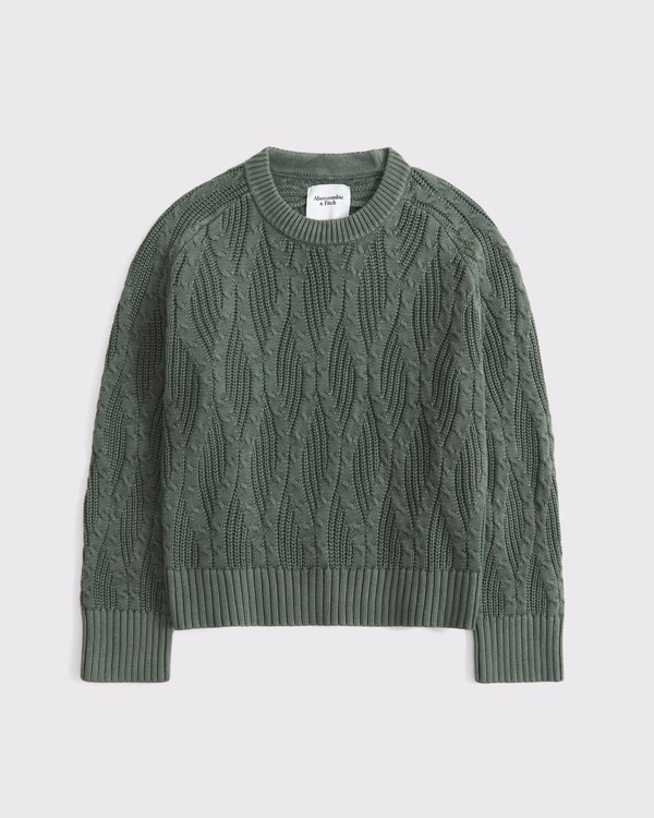 The A&F Madeline Cable Crew Sweater | Abercrombie & Fitch (US)