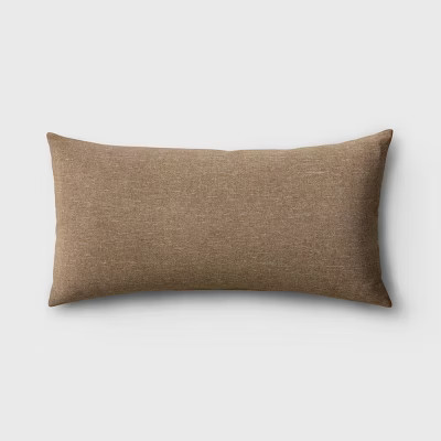 12"x24" Solid Woven Rectangular Outdoor Lumbar Pillow - Threshold™ | Target