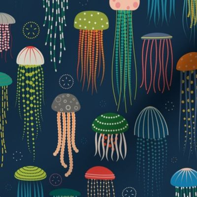 Just Jellies - Jellyfish | Spoonflower