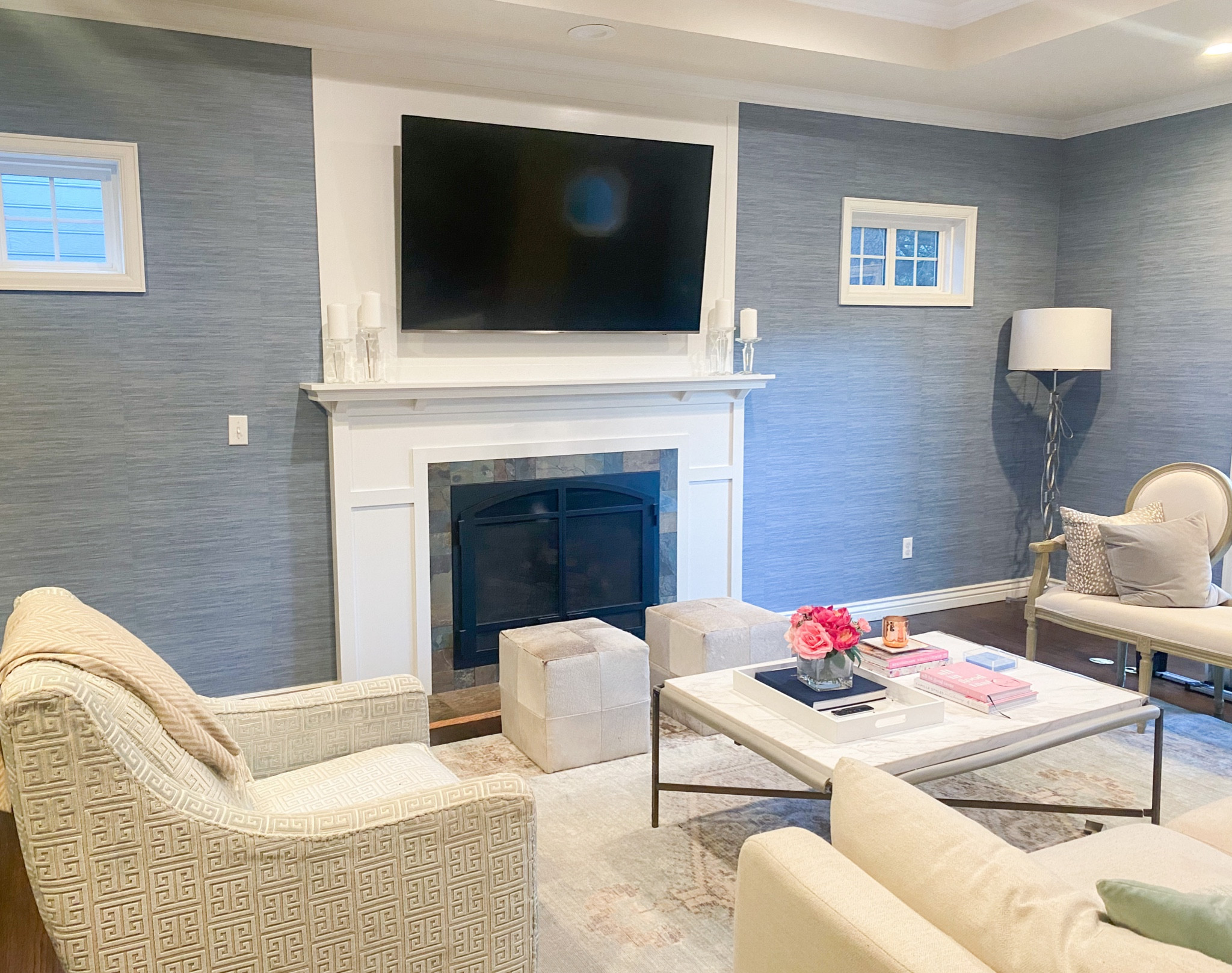 Family room makeover phase 1 

#grandmillenial 
#grandmillenialstyle #beforeandafter #before #diy #homereno #grandmillenialdecor #homedecor #interiordesign  

#LTKunder100 #LTKfamily #LTKhome