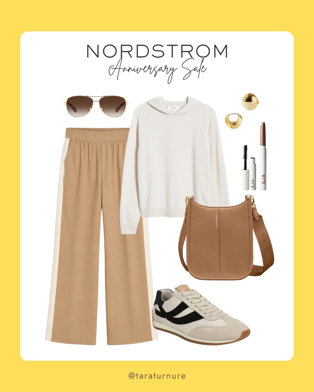 Sporty meets elevated. 🤍 The Nordstrom Anniversary Sale is full of effortless neutrals you'll reach for on repeat. This cozy hoodie, side-stripe pants, and retro sneakers make the perfect everyday look for travel, errands, or weekends.

Nordstrom Anniversary Sale, Nordstrom NSale, athleisure outfit, neutral outfit, sporty chic, hoodie outfit, side stripe pants, wide leg pants, retro sneakers, casual outfit, travel outfit, airport outfit, crossbody bag, everyday essentials, capsule wardrobe, elevated basics

#LTKSaleAlert #LTKootd #LTKActive