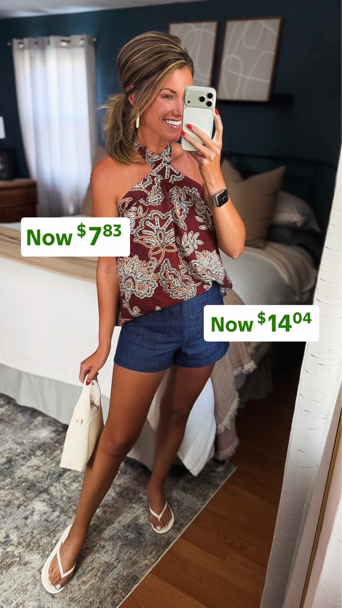 Walmart pieces on sale. 
Top/small
Shorts/ small (run big)

#LTKSeasonal #LTKSaleAlert