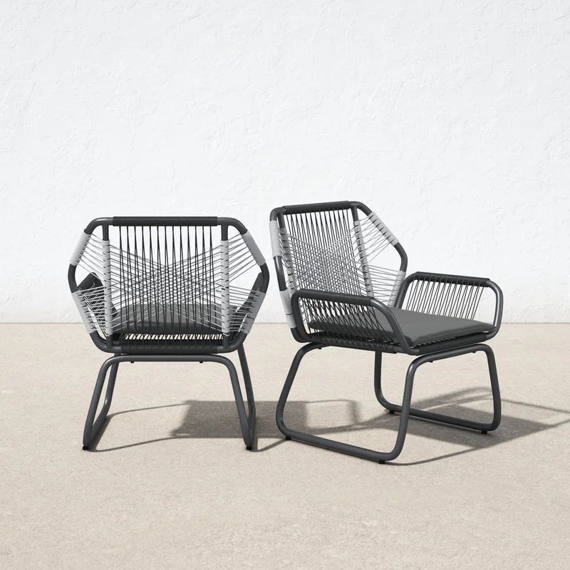 Darryl Patio Chair with Cushions (Set of 2) | Wayfair North America