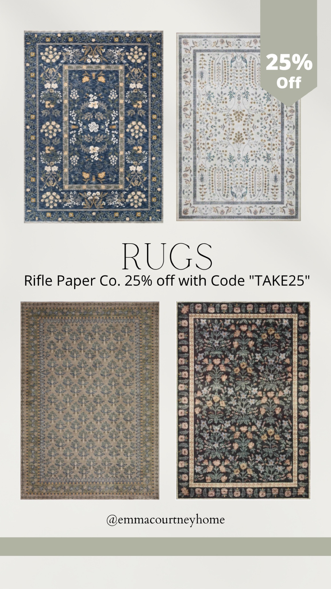 Rifle paper co rugs Labor Day sale take 25% off 

#LTKSeasonal #LTKhome #LTKsalealert
