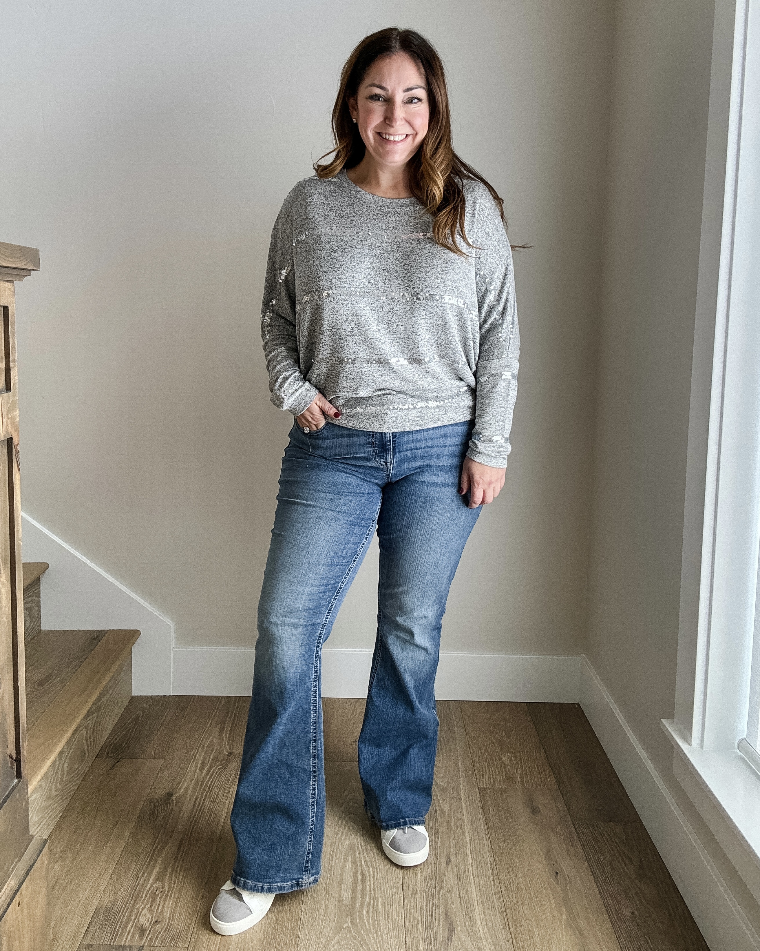 Maurices Holiday Sweater Casual Outfit Fit Tips: Top tts, L// Jeans tts, 12

Fall look, everyday holiday outfit, sparkle, sequin, midsize style

#LTKMidsize #LTKStyleTip #LTKOver40