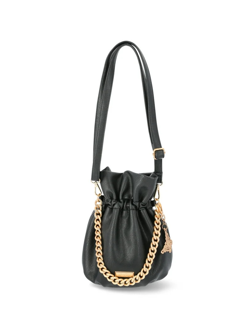 Jessica Simpson Women’s Jolie Drawstring Crossbody Bag, Meteorite Black | Walmart (US)