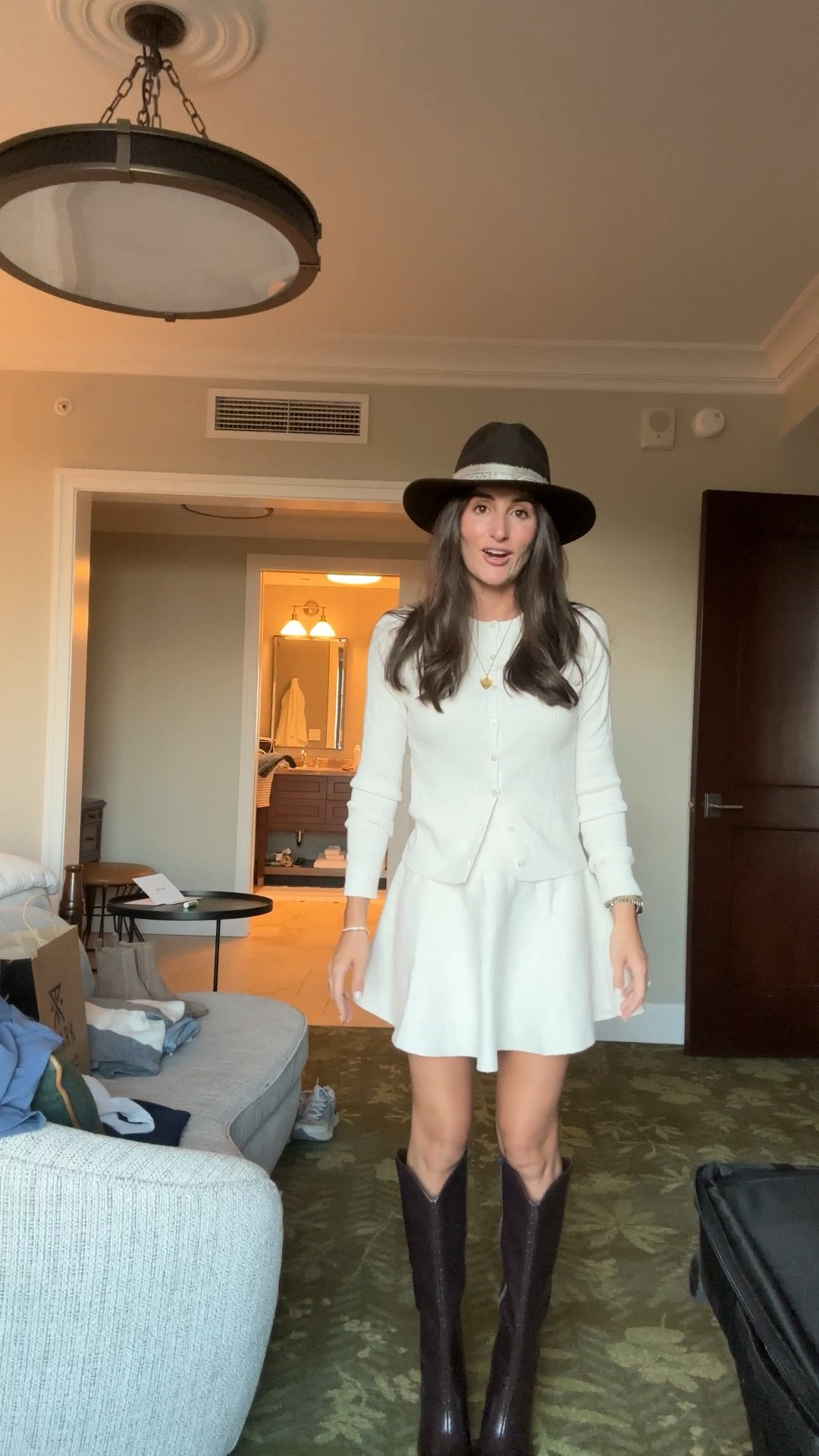 Fall dinner look! 🤎 wearing an xs in top & bottom! 

#LTKFindsUnder50 #LTKSeasonal #LTKFindsUnder100