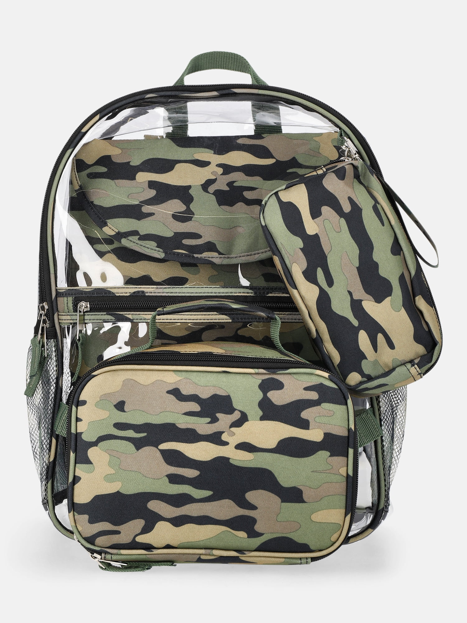 Wonder Nation Kids' Clear Camo 17" Backpack, Lunch Tote, Laptop Sleeve and Pouch Set, 4-Piece | Walmart (US)