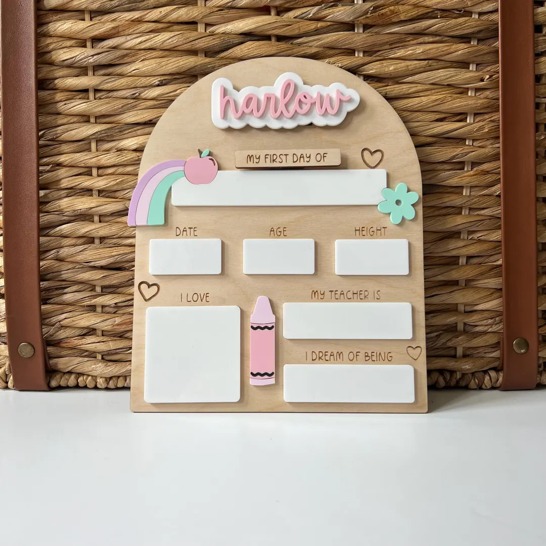 First Day of School Sign | Changeable Back to School Sign | Personalized Dry Erase 1st Day of Sch... | Etsy (US)