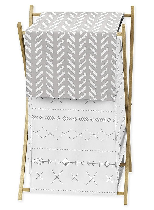 Sweet Jojo Designs Grey and White Boho Tribal Herringbone Arrow Baby Kid Clothes Laundry Hamper f... | Amazon (US)