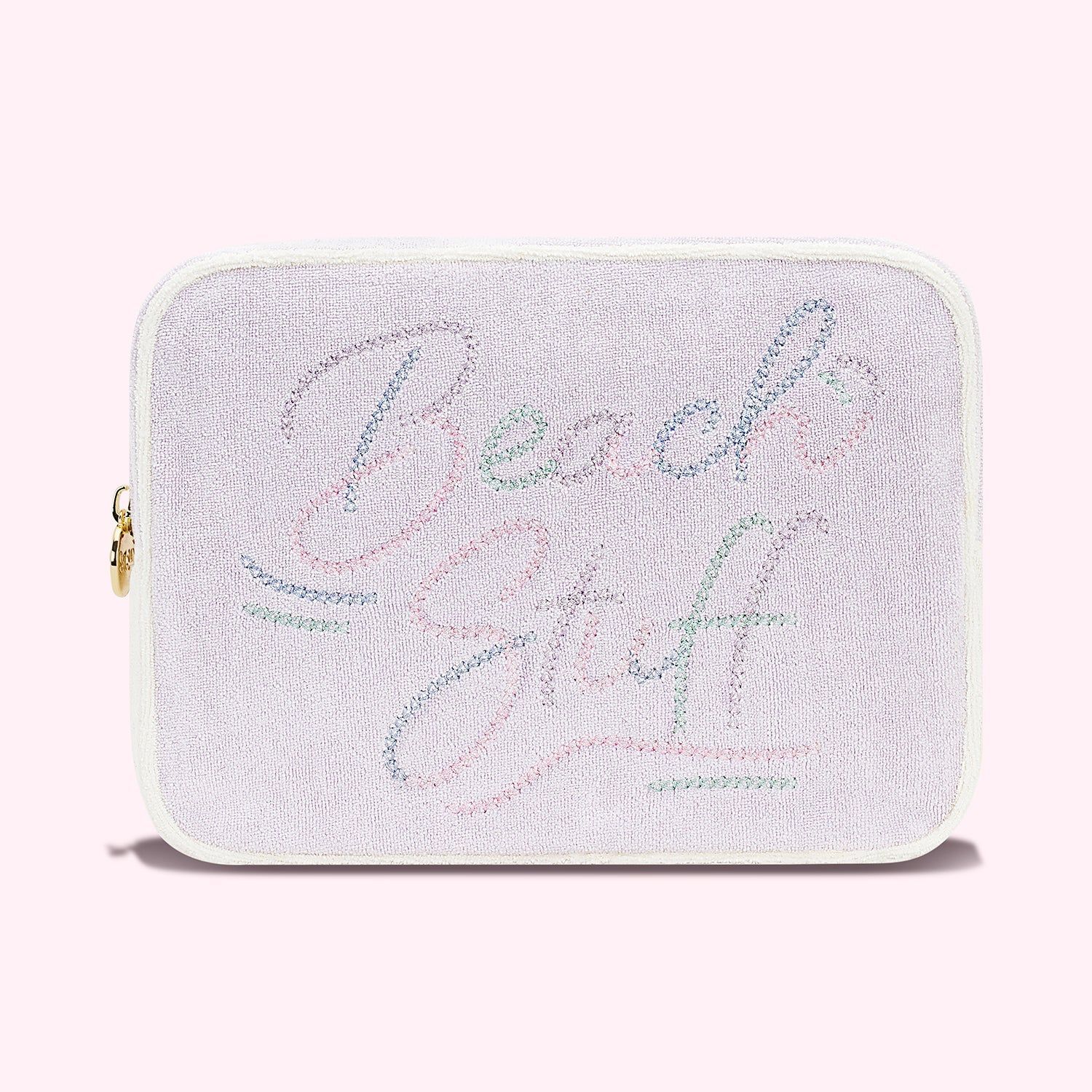 Beach Stuff Embroidered Jellyfish Terry Large Pouch - Stoney Clover Lane | Stoney Clover Lane