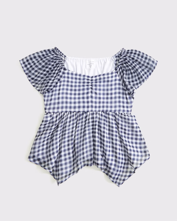 chiffon babydoll top | Abercrombie & Fitch (US)