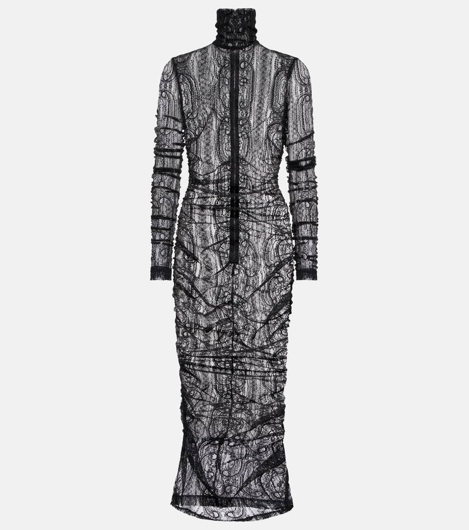 Lace mockneck midi dress | Mytheresa (UK)