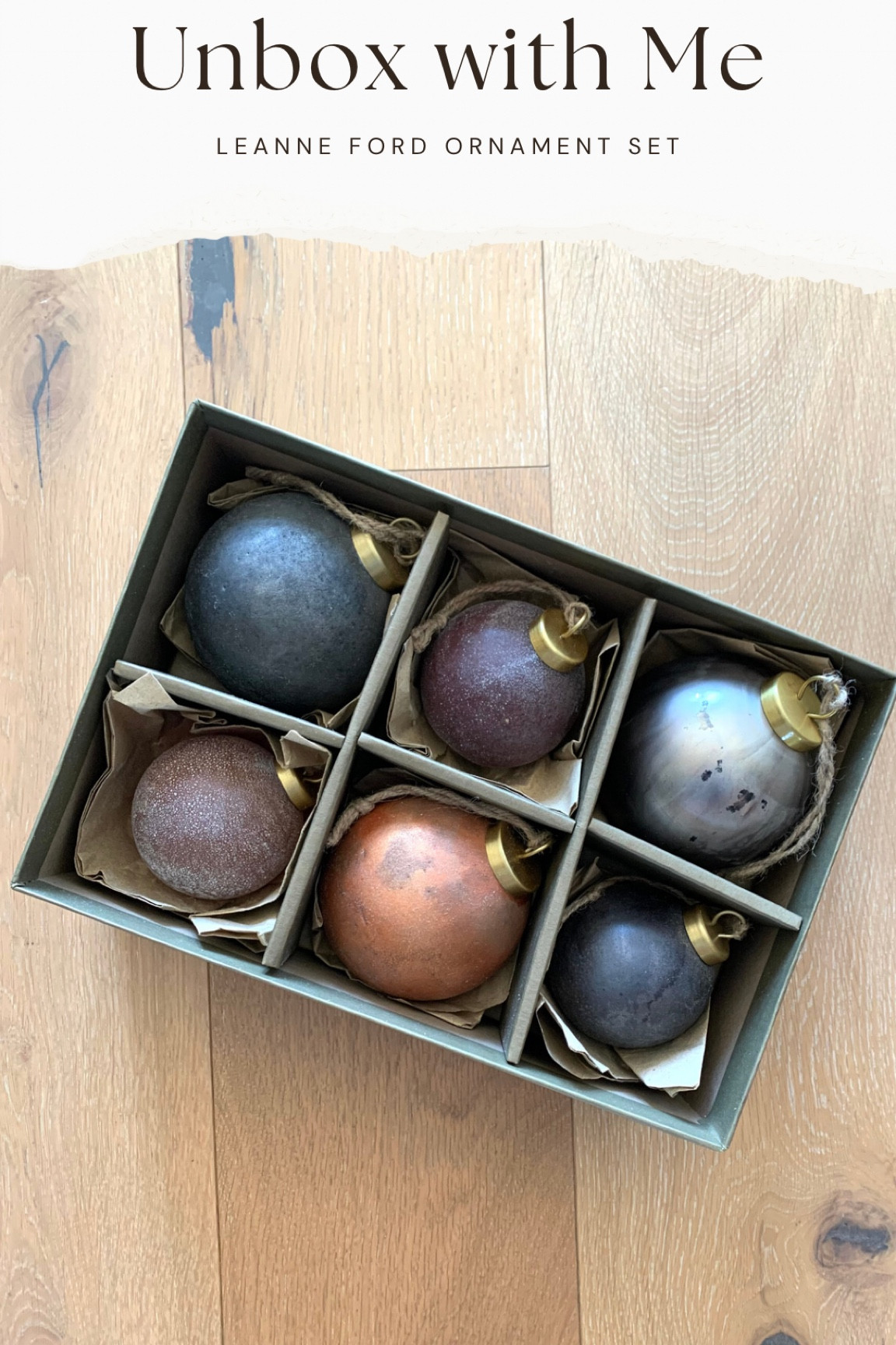 Leanne Ford Ornament Set from Crate & Barrel
Metallic ornaments
Black ornaments
Matte ornaments 
Bronze ornament
Brass ornaments
Woodland Christmas
Glam Christmas
Christmas decor
Holiday decor
Christmas trends 


#LTKHoliday #LTKhome #LTKSeasonal
