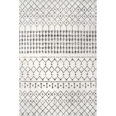 Nuloom 8x10 Zola Geometric Moroccan Indoor Area Rug, Grey, Faded Bohemian Design, Stain Resistant, BedroomLiving Room, Kitchen, | Target