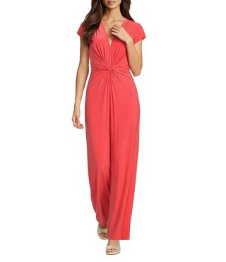 Vince Camuto Plunge V-Neck Cap Sleeve Jumpsuit | Dillard's | Dillard's