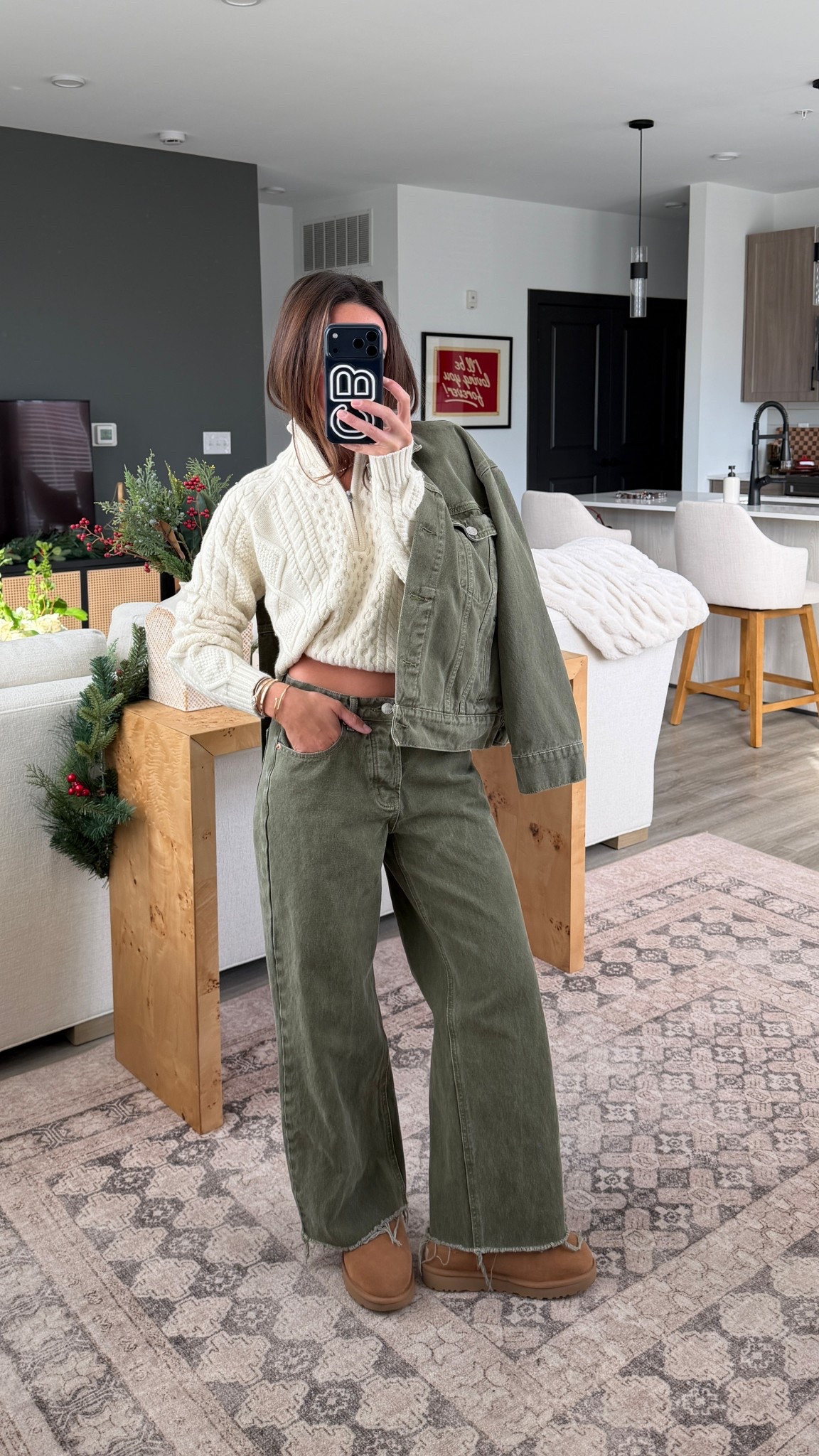 24 jeans (I cut them), s/m jacket, small sweater!