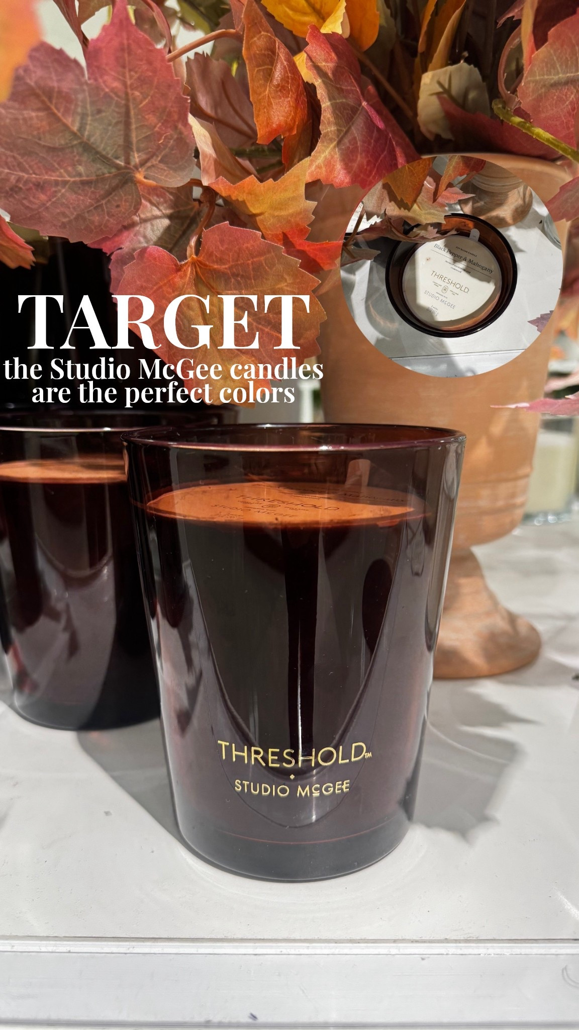Fall candles are one of my favorites! #fallcandles #candles #target #targetcandles #threshold #studiomcgee #candle #fall #falldecor

#LTKSeasonal #LTKautumn #LTKHome