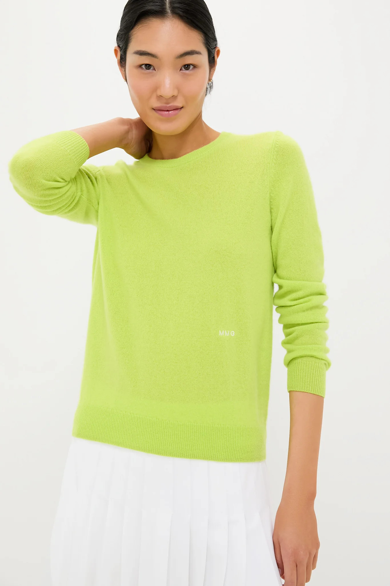 Lime Green Cashmere Crewneck Sweater | Tuckernuck (US)