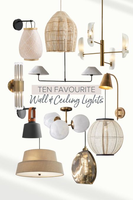 Ten of our favourite wall and ceiling lights 💡
