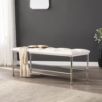 Annika Metal Storage Bench Orren Ellis | Wayfair North America