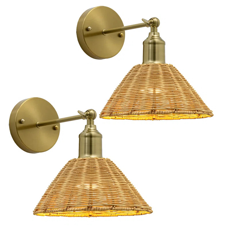 Bay Isle Home™ Rattan Battery Operate Wall Sconce | Wayfair | Wayfair North America