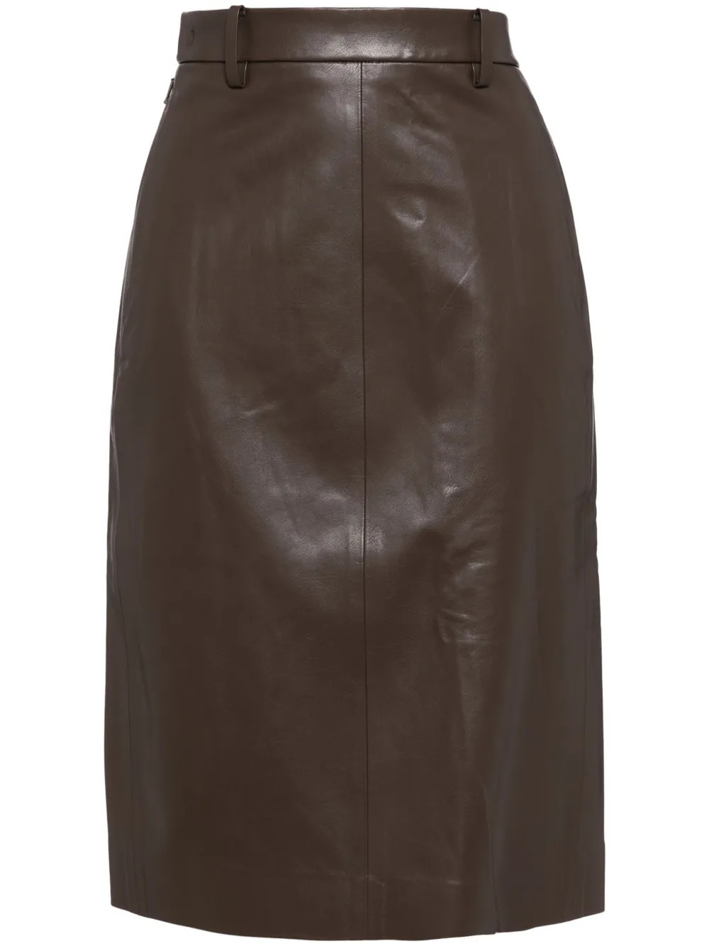 JNBY Leather A-line Skirt | Brown | FARFETCH | Farfetch Global