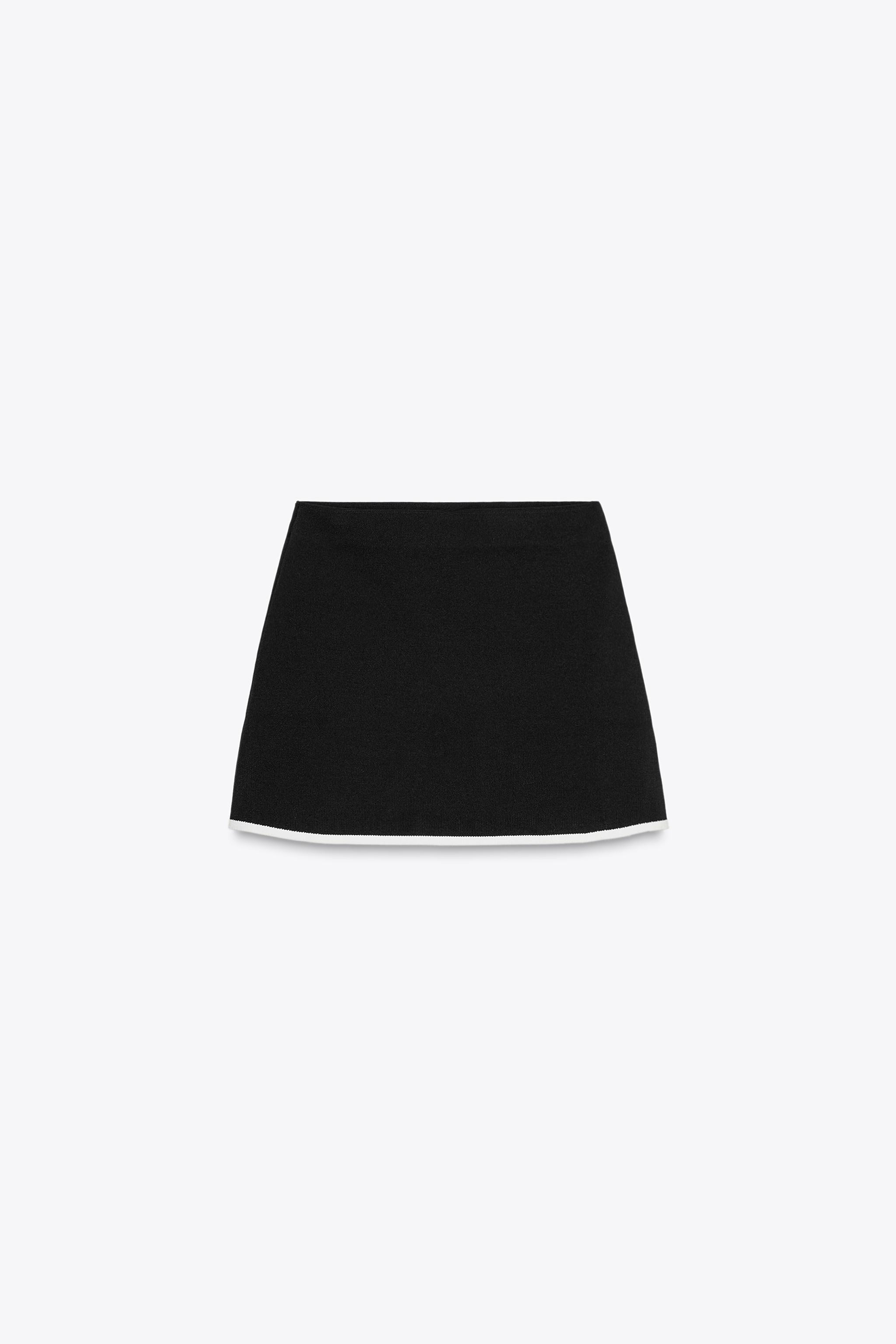 CONTRAST TRIM MINI SKIRT | Zara UK