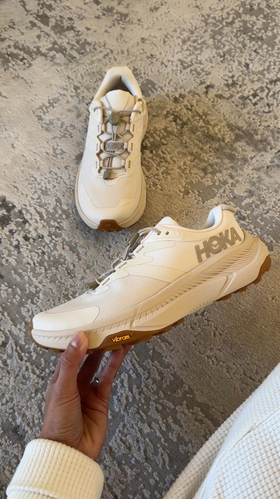 Sneakers. Travel shoes. Travel sneakers. Athletic sneakers. 
These sneakers have a really rugged sole which would be good for different types of walks. Comes laced with no-tie laces, but also comes with traditional laces if you prefer.  Fit and feel is sturdy and supportive, not as cushiony as the other two that I tried. Neutral styling is nice and they would look cute with non-athletic clothes as well. 
True to size. 

#LTKOver40 #LTKTravel #LTKShoeCrush