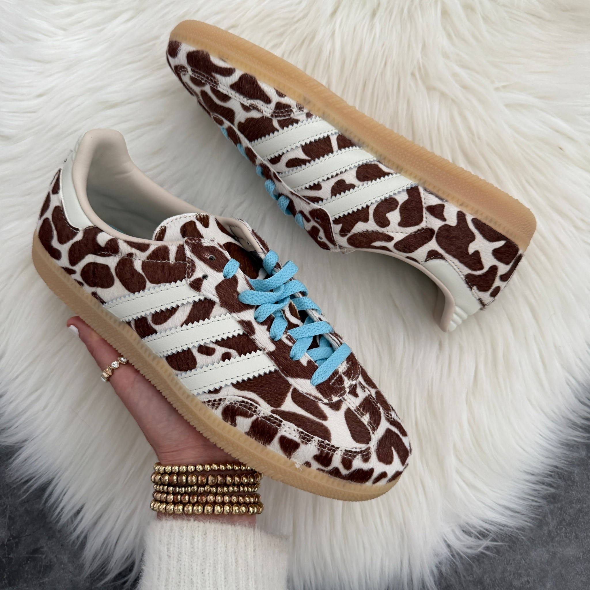 Adidas handball spezial animal print sneaker and went down a half size 