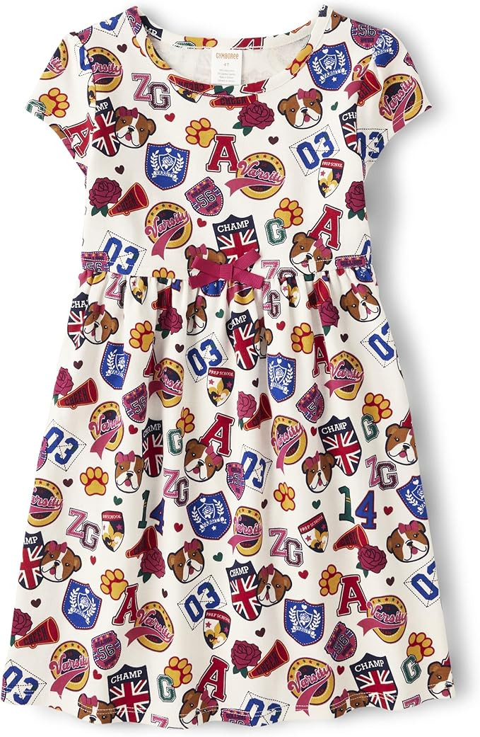 Gymboree Girls' One Size and Toddler Short Sleeve Casual Printed Dresses | Amazon (US)